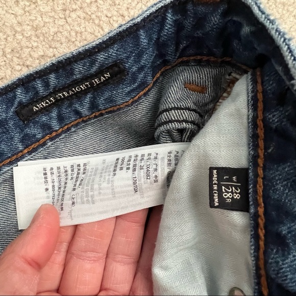 Abercrombie & Fitch Signature Collection Rip + Repair Ankle Straight Jeans - Picture 8 of 11